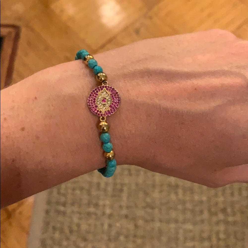 Evil eye turquoise bracelet